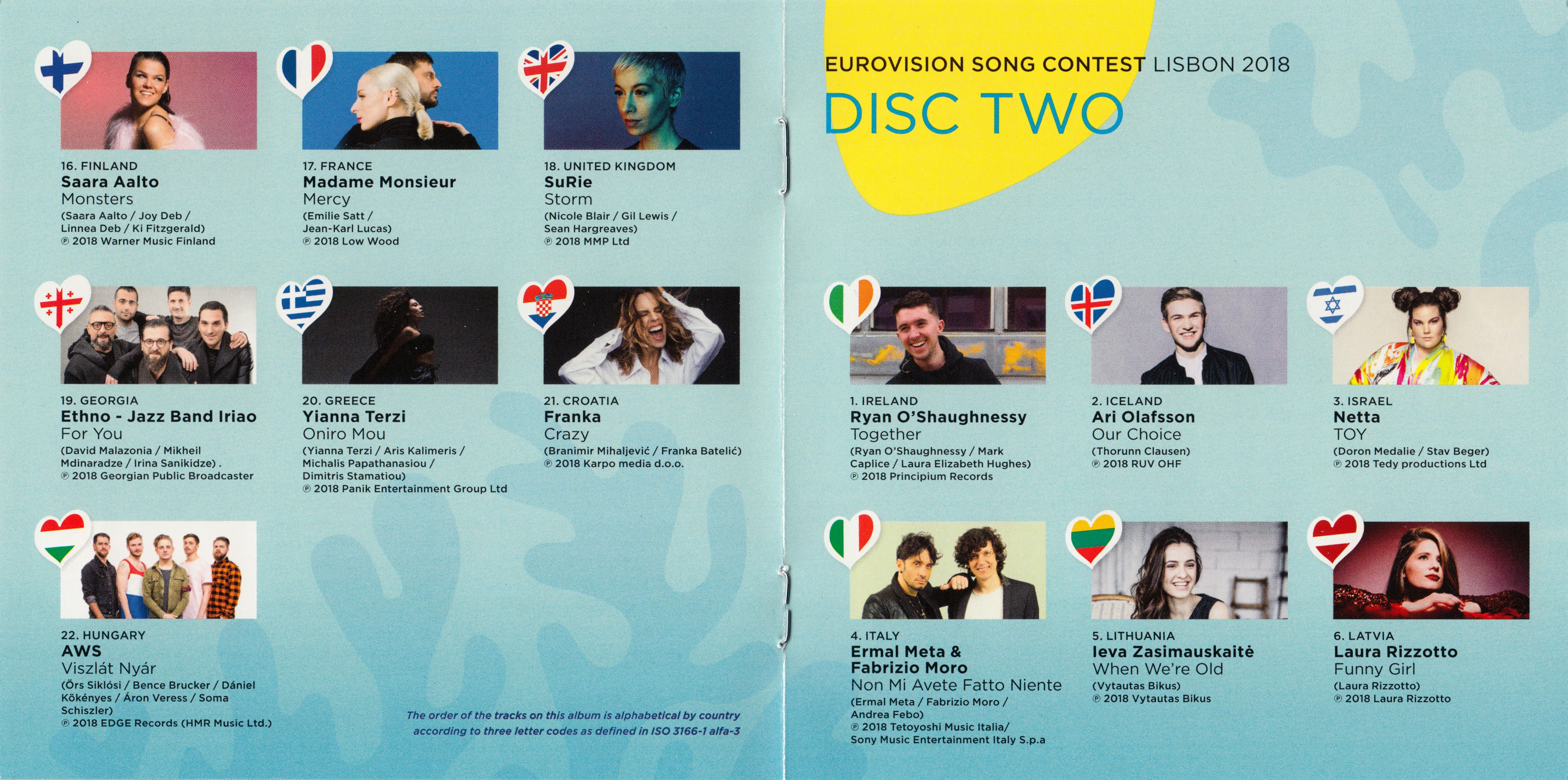 Eurovision Song Contest 2018; Lisbon all Aboard : Booklet 3